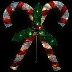 Northlight 26-in Candy Cane Light Display with Clear Incandescent Lights