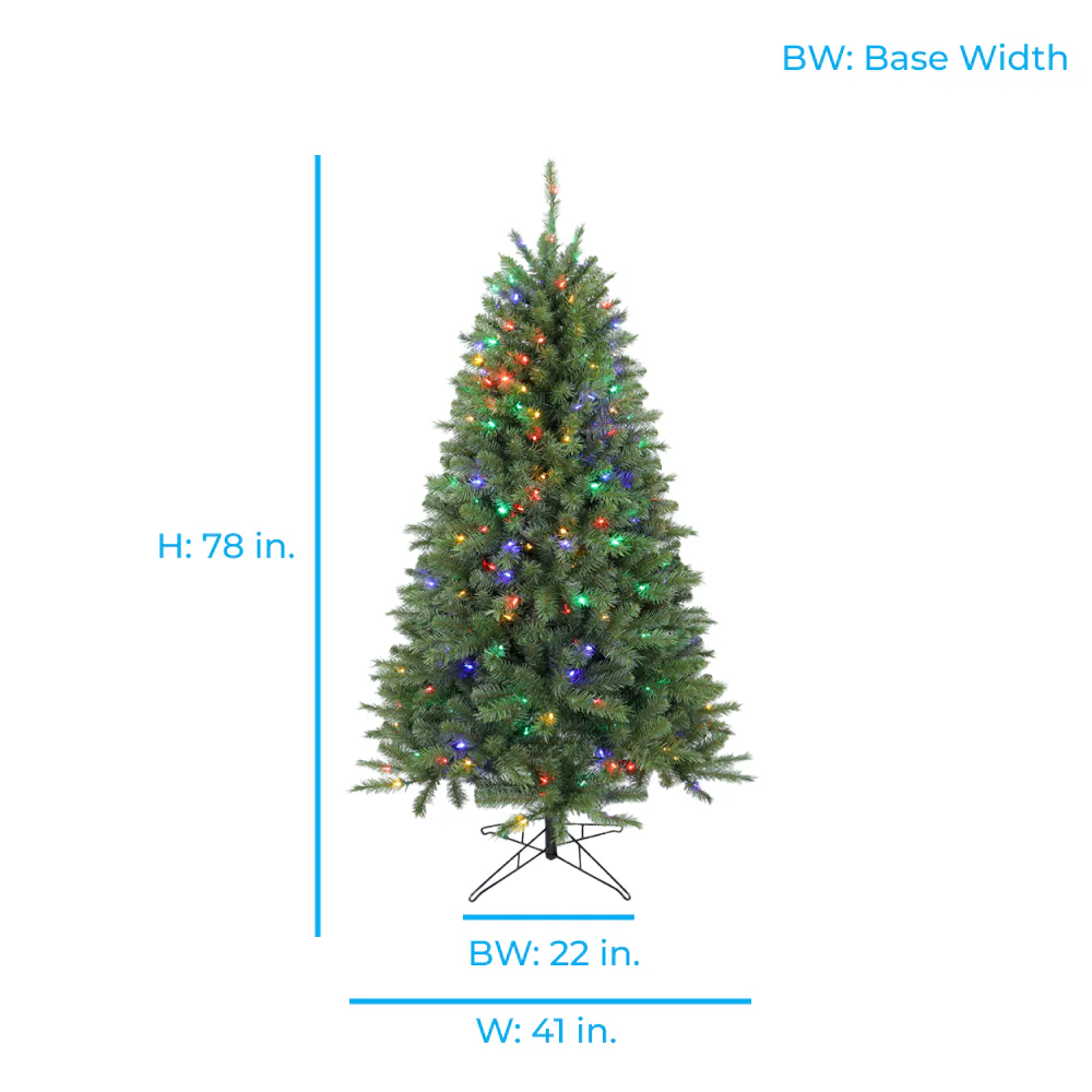 Holiday Living 6.5-ft Seattle Fir Pre-lit LED Artificial Christmas Tree