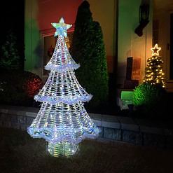 Fraser Hill Farm 60-in Tree Yard Decoration with Multicolor LED Lights