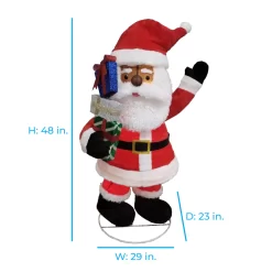 Holiday Living 4-ft LED Pop Up Black Santa with Gifts Decoration