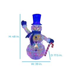 Holiday Living 4-ft Prismatic Snowman Decoration