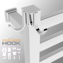 Brandon Basics Brushed Stainless Steel Hardwired/plug-in Wall Mount Towel Warmer 20.5-in x 4.875-in x 31.75-in
