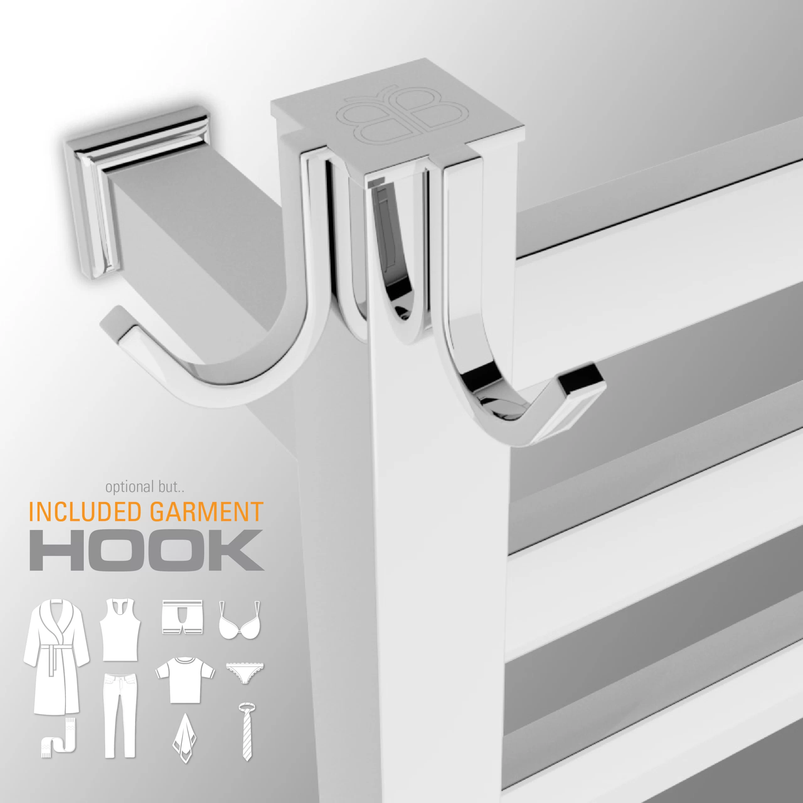 Brandon Basics Brushed Stainless Steel Hardwired/plug-in Wall Mount Towel Warmer 20.5-in x 4.875-in x 31.75-in