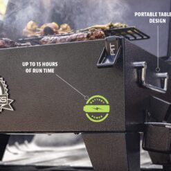 Pit Boss Battery Powered 256-Sq in Black Portable Wood Pellet Grill