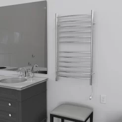 Amba Products Polished Stainless Hardwired Wall Mount Towel Warmer 24.5-in x 5.75-in x 41-in