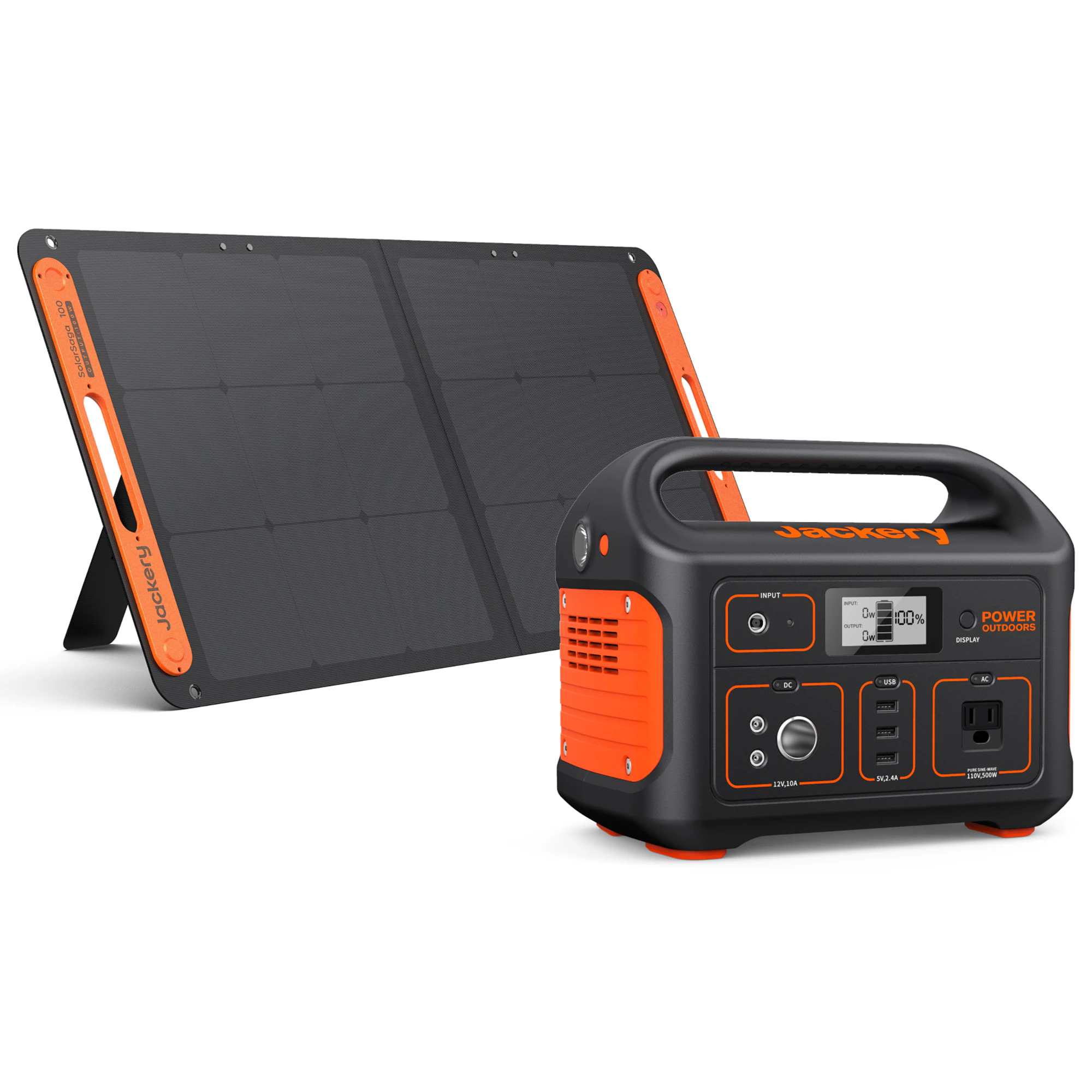 Jackery Explorer 550 Solar Generator (550Wh) 500-Watts Portable Power Station (1 Solar Panel Included)