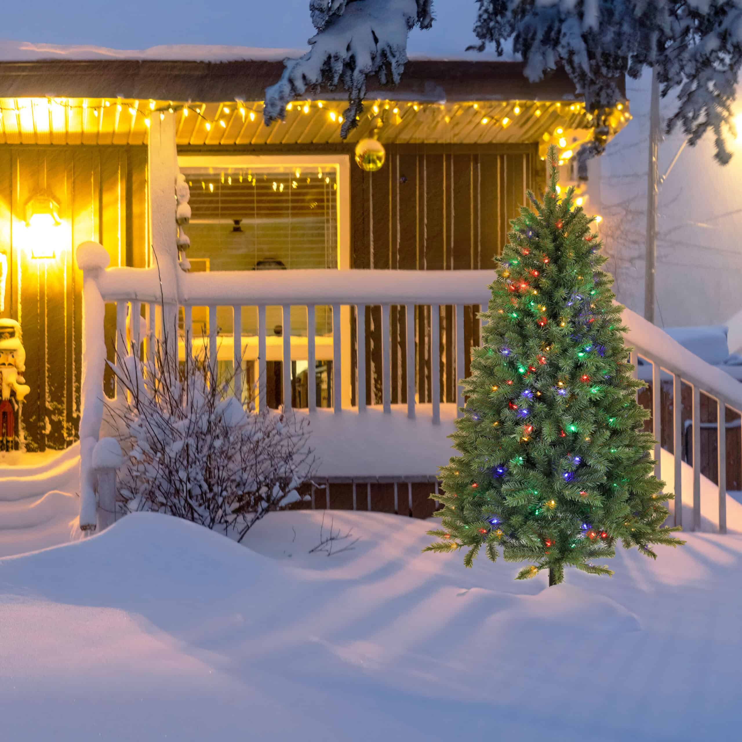 Holiday Living 6.5-ft Seattle Fir Pre-lit LED Artificial Christmas Tree