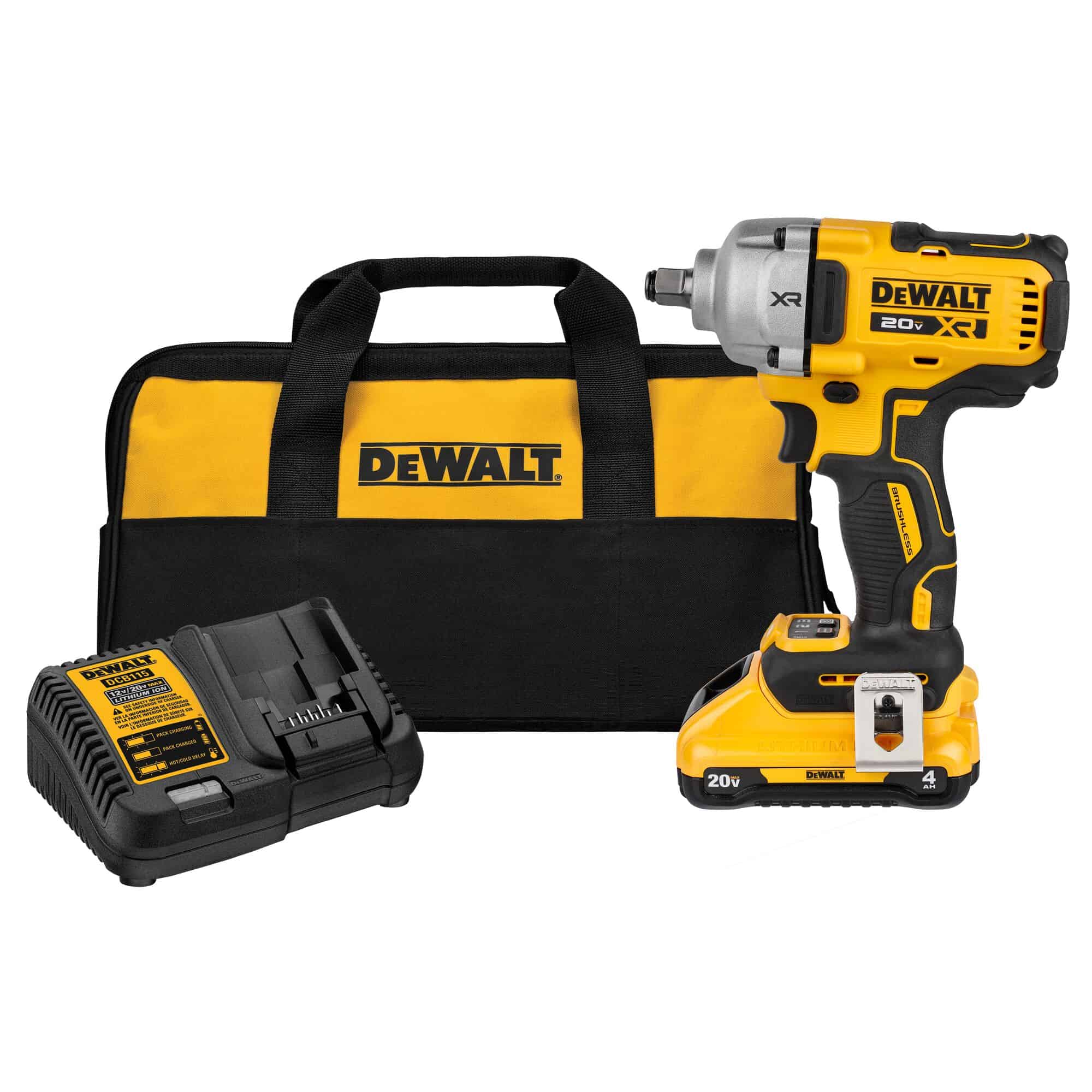 DEWALT XR 20-volt Max Variable Brushless 1/2-in Drive Cordless Impact Wrench (Battery and Charger Included)