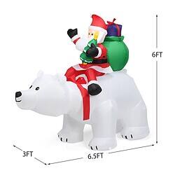 Costway 5.8-ft Lighted Bear Christmas Inflatable