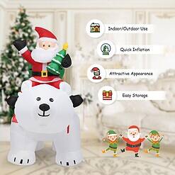 Costway 5.8-ft Lighted Bear Christmas Inflatable