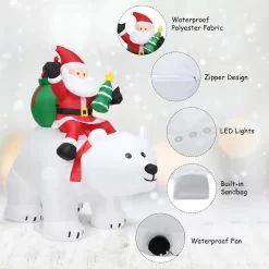Costway 5.8-ft Lighted Bear Christmas Inflatable