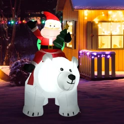 Costway 5.8-ft Lighted Bear Christmas Inflatable