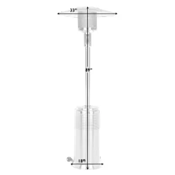 Fire Sense 46000-BTU Silver Stainless Steel Floorstanding Liquid Propane Patio Heater
