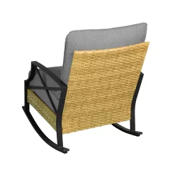 Style Selections Kenwood 3-Piece Wicker Patio Conversation Set with Gray Cushions
