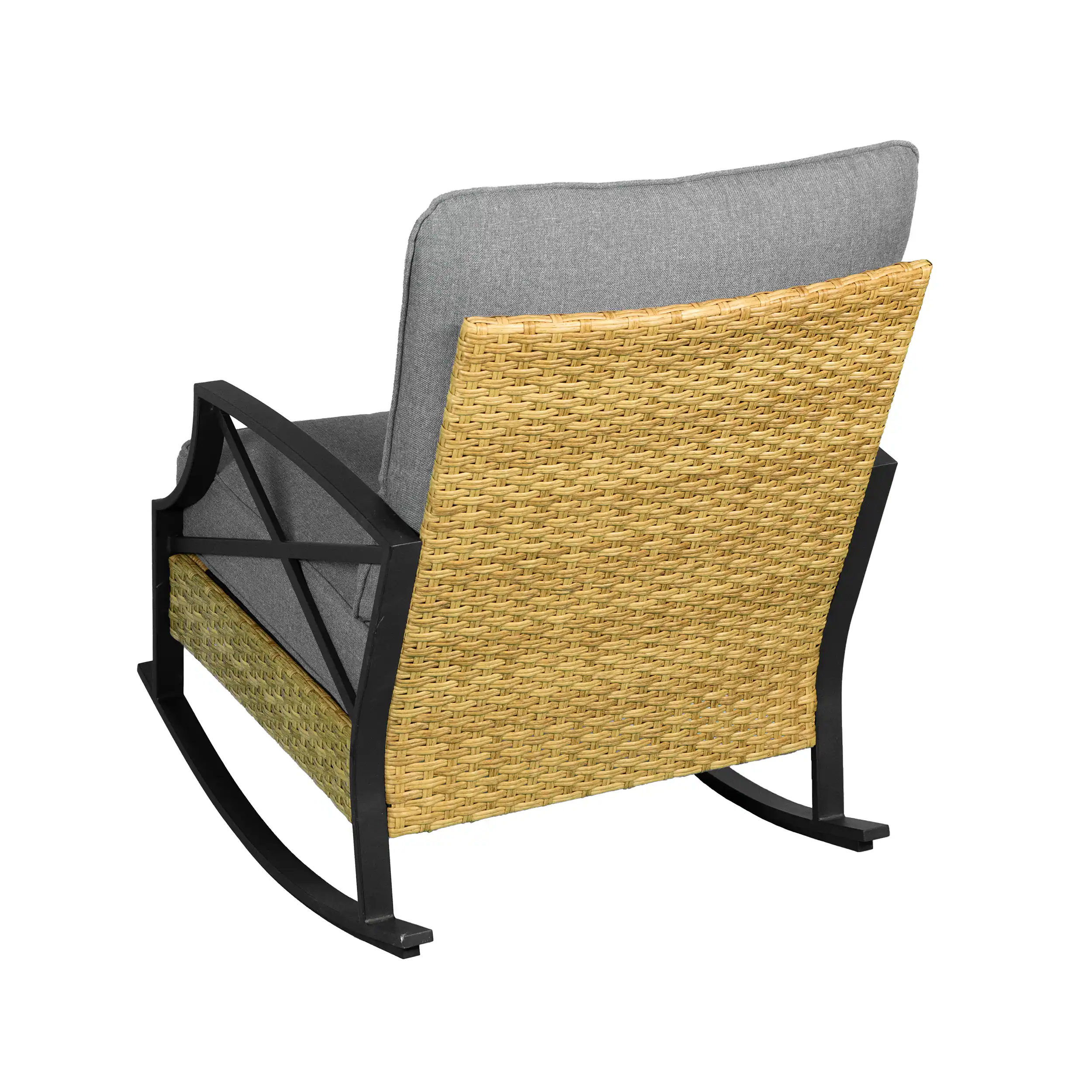 Style Selections Kenwood 3-Piece Wicker Patio Conversation Set with Gray Cushions