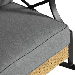 Style Selections Kenwood 3-Piece Wicker Patio Conversation Set with Gray Cushions