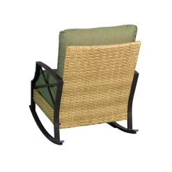 Style Selections Kenwood 3-Piece Wicker Patio Conversation Set with Green Cushions