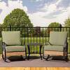 Style Selections Kenwood 3-Piece Wicker Patio Conversation Set with Green Cushions