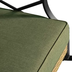 Style Selections Kenwood 3-Piece Wicker Patio Conversation Set with Green Cushions