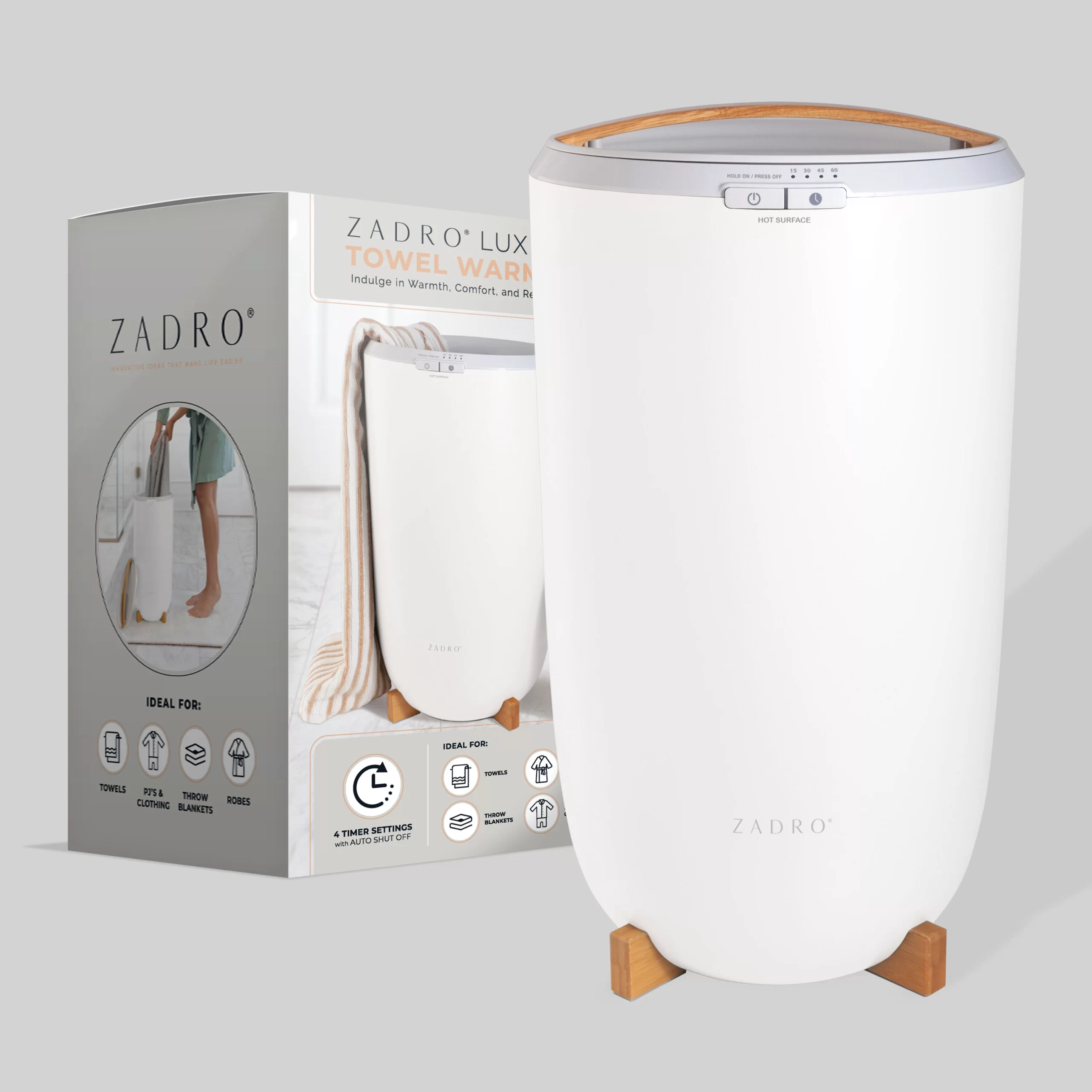 Zadro White Plug-in Freestanding Towel Warmer 12-in x 21.25-in