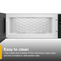 Whirlpool 1.1-cu ft 1000-Watt Low Profile 30-in Over-the-Range Microwave (Stainless Steel)