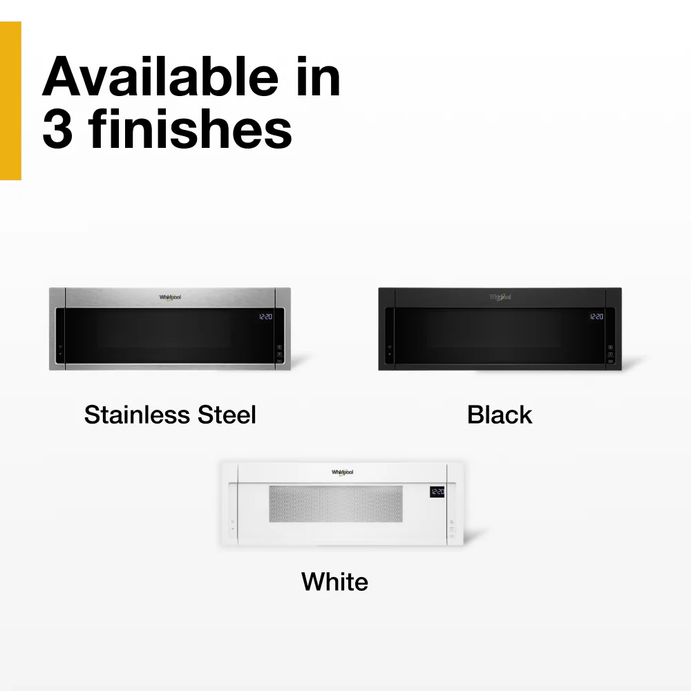 Whirlpool 1.1-cu ft 1000-Watt Low Profile 30-in Over-the-Range Microwave (Stainless Steel)