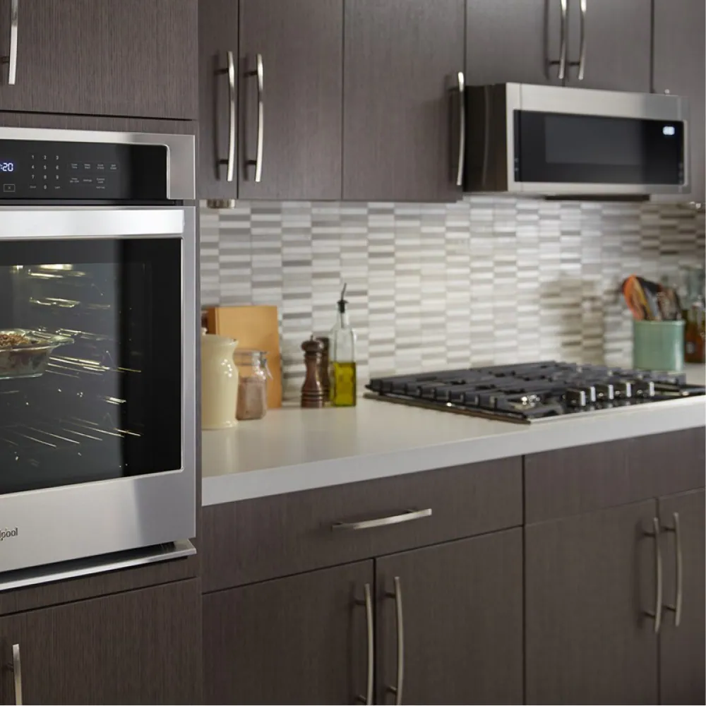 Whirlpool 1.1-cu ft 1000-Watt Low Profile 30-in Over-the-Range Microwave (Stainless Steel)