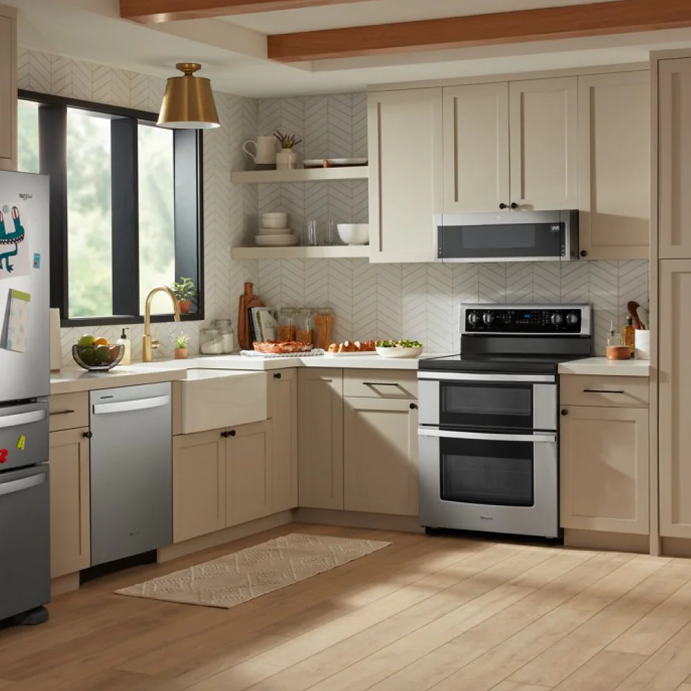 Whirlpool 1.1-cu ft 1000-Watt Low Profile 30-in Over-the-Range Microwave (Stainless Steel)