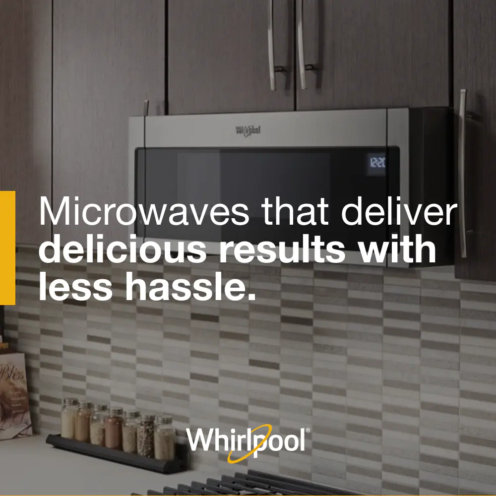 Whirlpool 1.1-cu ft 1000-Watt Low Profile 30-in Over-the-Range Microwave (Stainless Steel)