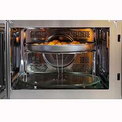 GE 1-cu ft Small 1050-Watt Air Fry Countertop Convection Microwave (Stainless Steel)