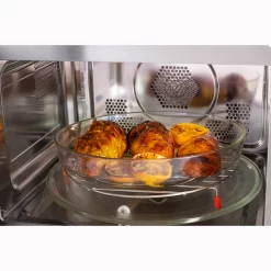 GE 1-cu ft Small 1050-Watt Air Fry Countertop Convection Microwave (Stainless Steel)