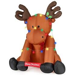 WELLFOR 8.5-ft Lighted Reindeer Christmas Inflatable