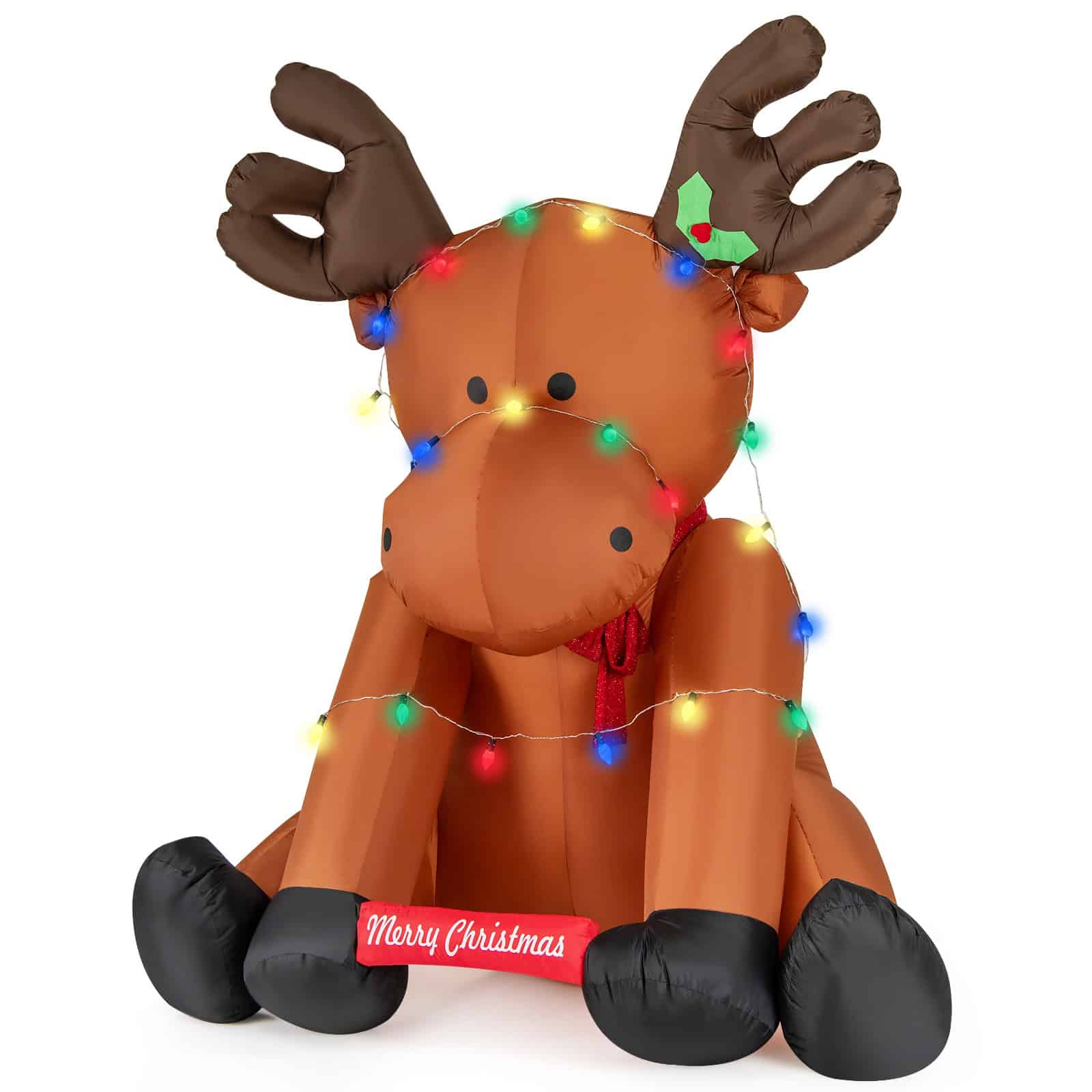 WELLFOR 8.5-ft Lighted Reindeer Christmas Inflatable