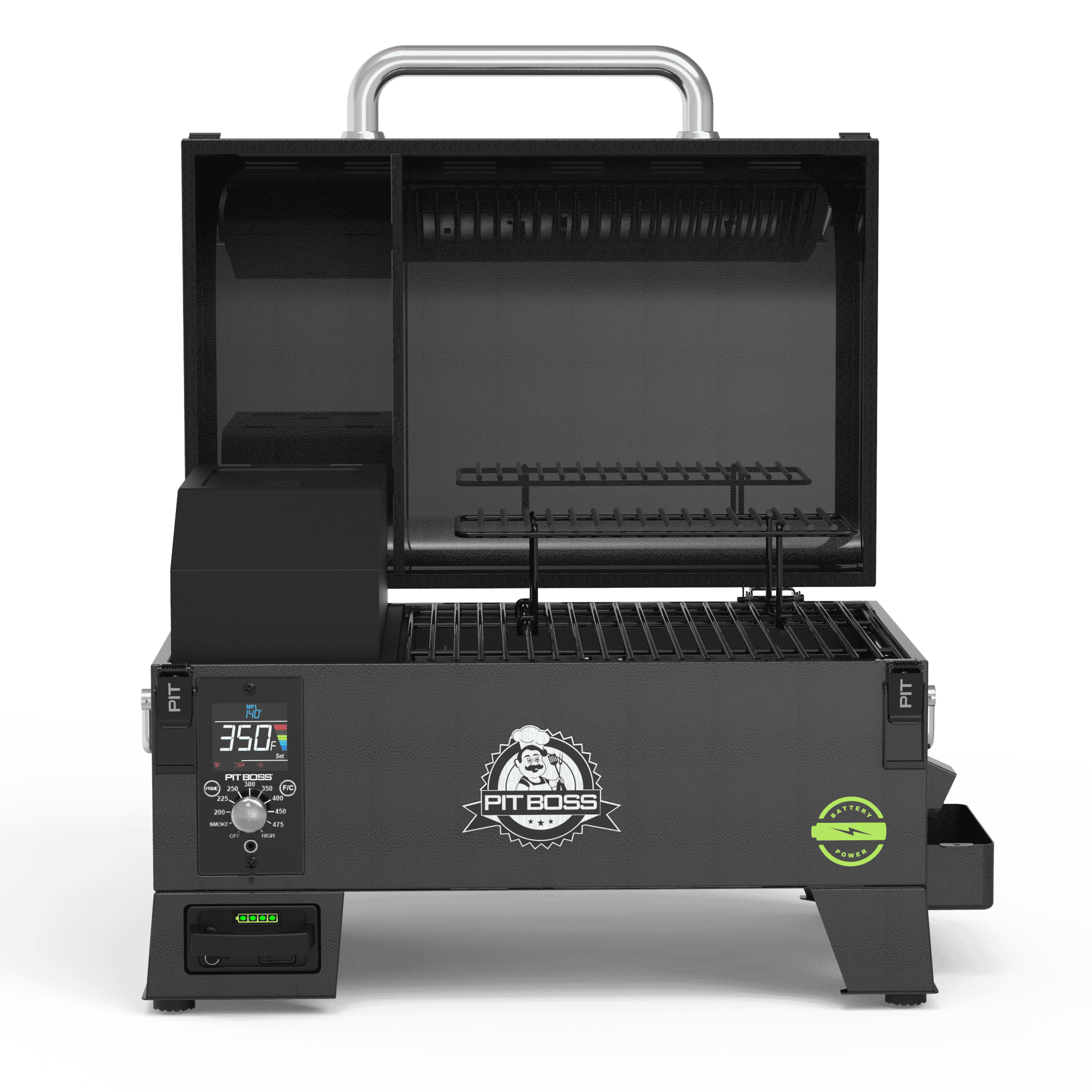 Pit Boss Battery Powered 256-Sq in Black Portable Wood Pellet Grill
