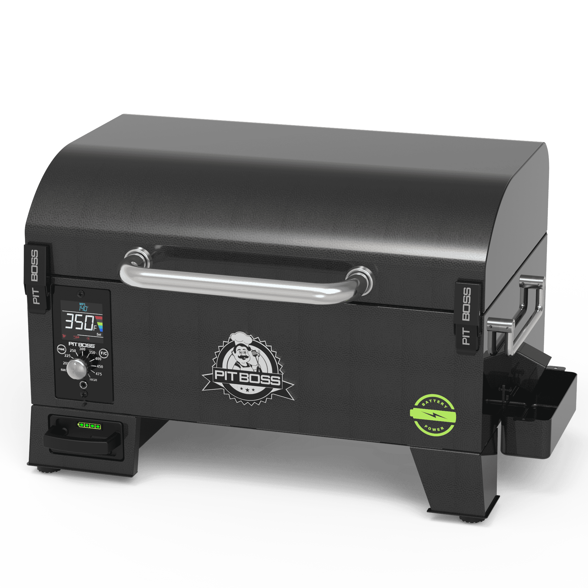 Pit Boss Battery Powered 256-Sq in Black Portable Wood Pellet Grill