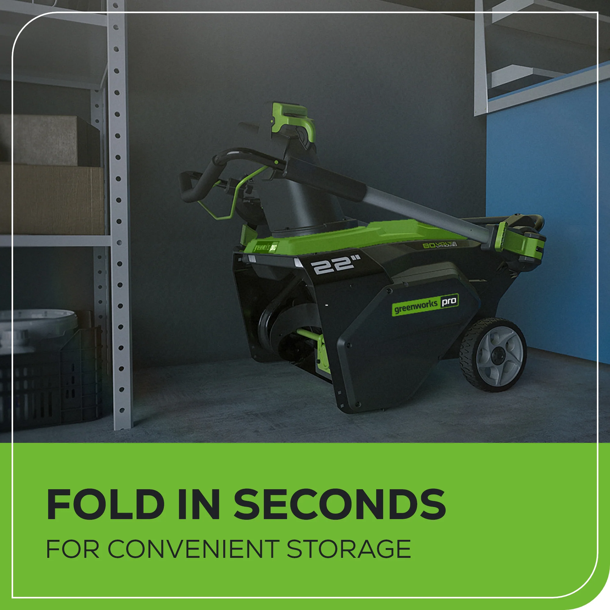 Greenworks Pro 80-volt 22-in Single-stage Push Cordless Electric Snow Blower 4 Ah (Battery and Charger Included)