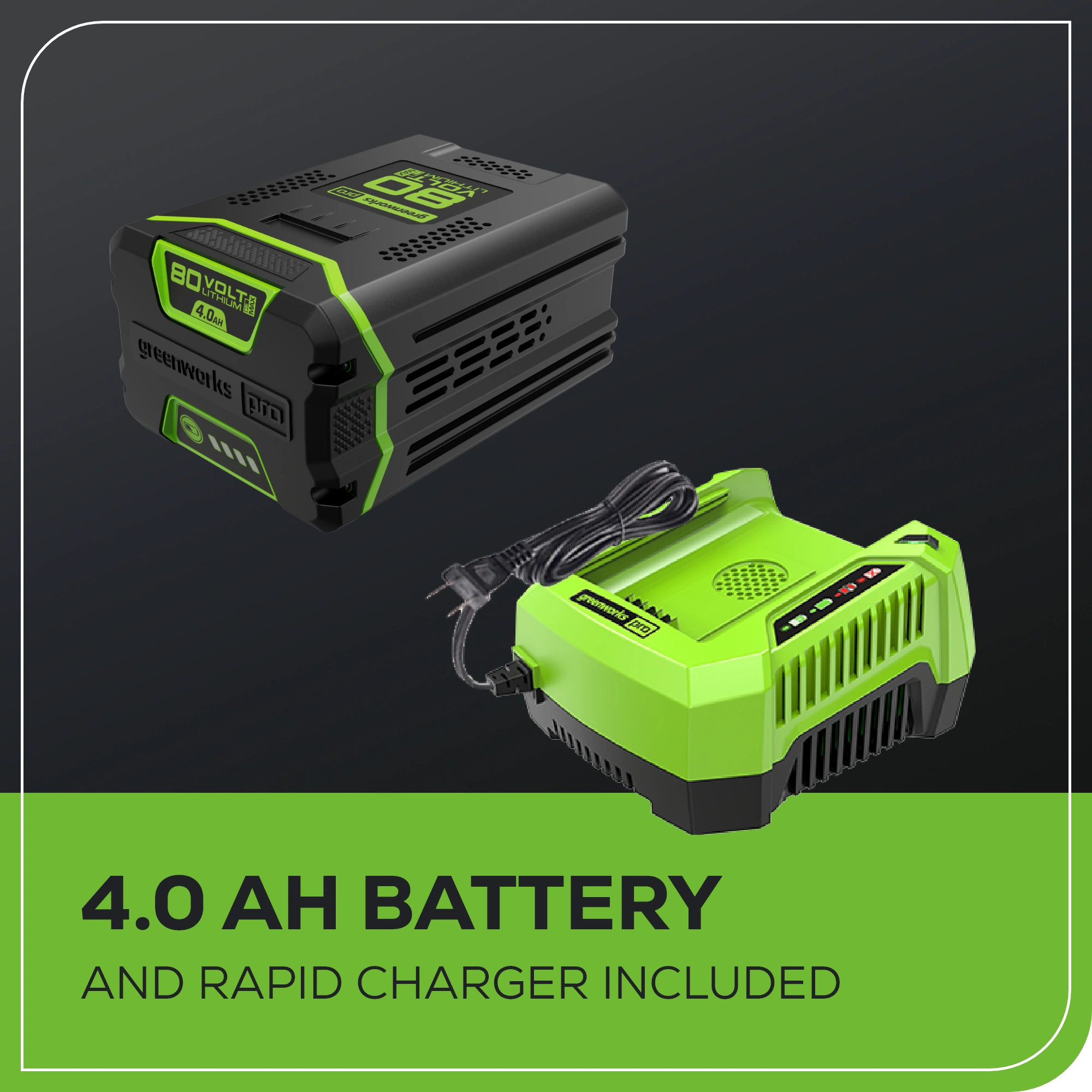Greenworks Pro 80-volt 22-in Single-stage Push Cordless Electric Snow Blower 4 Ah (Battery and Charger Included)