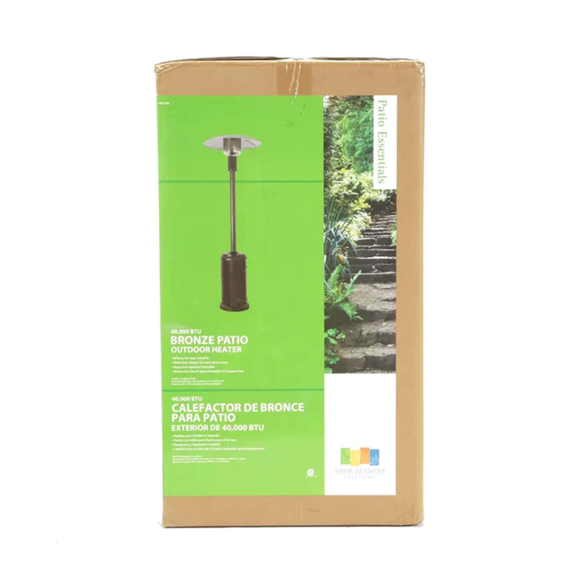 Four Seasons Courtyard 40000-BTU Bronze Stainless Steel Floorstanding Liquid Propane Patio Heater