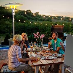 Four Seasons Courtyard 40000-BTU Bronze Stainless Steel Floorstanding Liquid Propane Patio Heater