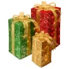 National Tree Company 18-in Gift Box Free Standing Decoration with Clear Incandescent Lights