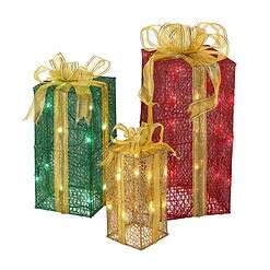 National Tree Company 18-in Gift Box Free Standing Decoration with Clear Incandescent Lights