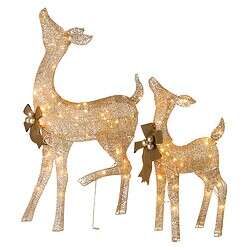 National Tree Company 38-in Deer Free Standing Decoration with White LED Lights