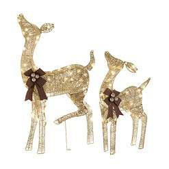 National Tree Company 38-in Deer Free Standing Decoration with White LED Lights