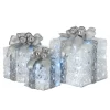 National Tree Company 3-Pack 12-in Gift Box Free Standing Decoration with White LED Lights