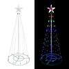 Alpine Corporation 48-in Christmas Tree Free Standing Decoration with Multicolor LED Lights