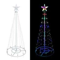 Alpine Corporation 48-in Christmas Tree Free Standing Decoration with Multicolor LED Lights