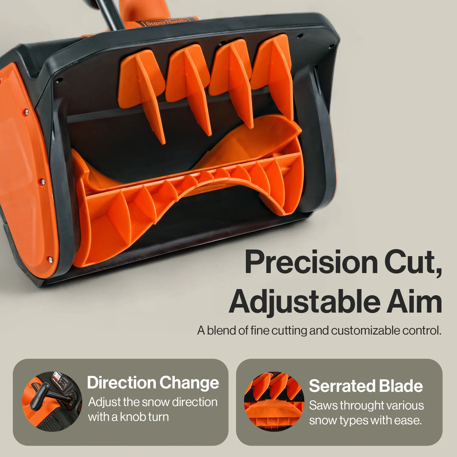 SuperHandy 48V 17-in Adjustable Angle Snow Blower 48-volt 17-in Single-stage Push Battery Powered Snow Shovel 2 Ah (Battery and Charger Included)