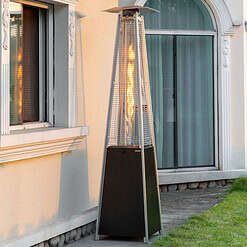 Nuu Garden 48000-BTU Black Steel Floorstanding Liquid Propane Patio Heater