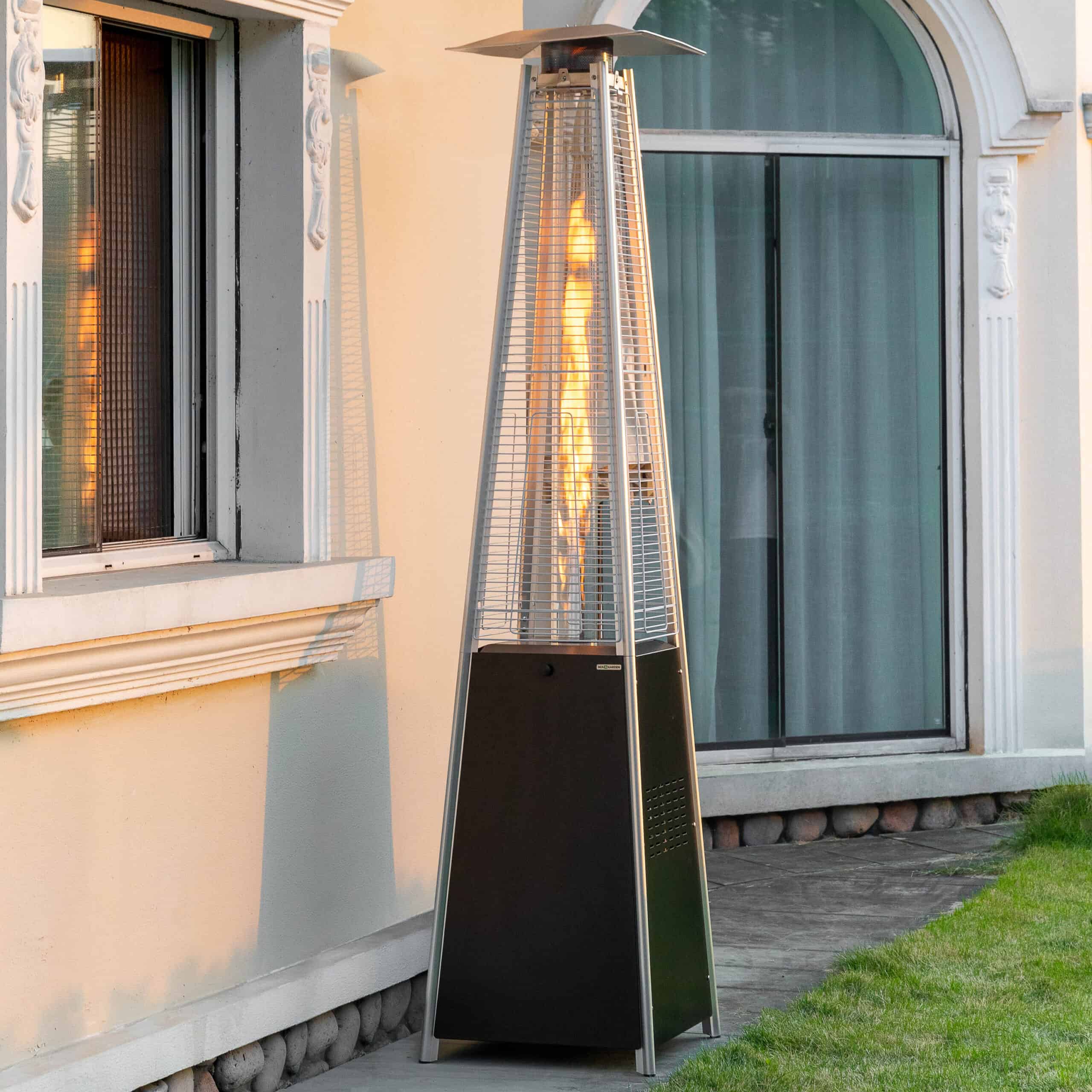 Nuu Garden 48000-BTU Black Steel Floorstanding Liquid Propane Patio Heater