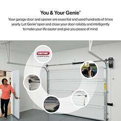 Genie Wall Mount Direct Drive Garage Door Opener Battery Back-up LED Light